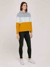 Hoodie in Colour-Blocking - Frauen - yellow coloblock Hoodie in Colour-Blocking - Frauen - yellow coloblock - 3 - TOM TAILOR Denim