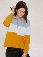 Hoodie in Colour-Blocking - Frauen - yellow coloblock Hoodie in Colour-Blocking - Frauen - yellow coloblock - 5 - TOM TAILOR Denim