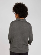 Checked sweatshirt with a turtleneck - Women - grey glencheck Checked sweatshirt with a turtleneck - Women - grey glencheck - 2 - TOM TAILOR