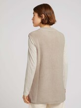 Strickpullover ohne Ärmel - Frauen - cold beige Strickpullover ohne Ärmel - Frauen - cold beige - 2 - TOM TAILOR Denim