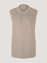Strickpullover ohne Ärmel - Frauen - cold beige Strickpullover ohne Ärmel - Frauen - cold beige - 7 - TOM TAILOR Denim