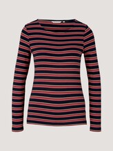 Gestreiftes Langarmshirt - Frauen - navy pink beige stripe Gestreiftes Langarmshirt - Frauen - navy pink beige stripe - 7 - TOM TAILOR