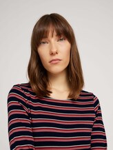 Gestreiftes Langarmshirt - Frauen - navy pink beige stripe Gestreiftes Langarmshirt - Frauen - navy pink beige stripe - 9 - TOM TAILOR