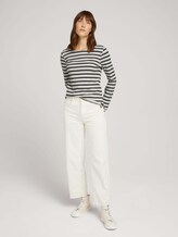 Gestreiftes Langarmshirt - Frauen - beige green stripe Gestreiftes Langarmshirt - Frauen - beige green stripe - 3 - TOM TAILOR