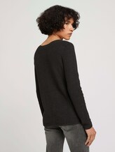 Pullover mit feinem Strickmuster - Frauen - Coal Grey Melange Pullover mit feinem Strickmuster - Frauen - Coal Grey Melange - 2 - TOM TAILOR