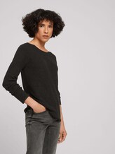Pullover mit feinem Strickmuster - Frauen - Coal Grey Melange Pullover mit feinem Strickmuster - Frauen - Coal Grey Melange - 5 - TOM TAILOR