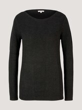 Pullover mit feinem Strickmuster - Frauen - Coal Grey Melange Pullover mit feinem Strickmuster - Frauen - Coal Grey Melange - 7 - TOM TAILOR