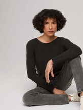 Pullover mit feinem Strickmuster - Frauen - Coal Grey Melange Pullover mit feinem Strickmuster - Frauen - Coal Grey Melange - 9 - TOM TAILOR