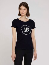 T-shirt met print - Vrouwen - deep black T-shirt met print - Vrouwen - deep black - 1 - TOM TAILOR Denim
