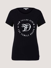 T-shirt met print - Vrouwen - deep black T-shirt met print - Vrouwen - deep black - 7 - TOM TAILOR Denim