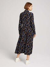 Langes Kleid mit Volants - Frauen - black blue flower print Langes Kleid mit Volants - Frauen - black blue flower print - 2 - TOM TAILOR Denim