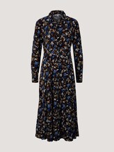 Langes Kleid mit Volants - Frauen - black blue flower print Langes Kleid mit Volants - Frauen - black blue flower print - 7 - TOM TAILOR Denim