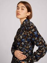Langes Kleid mit Volants - Frauen - black blue flower print Langes Kleid mit Volants - Frauen - black blue flower print - 9 - TOM TAILOR Denim
