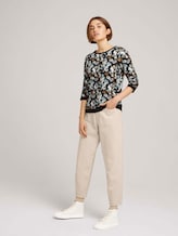 Sweatshirt mit Rippbündchen und Faltenlegung an den Ärmeln - Frauen - abstract print Sweatshirt mit Rippbündchen und Faltenlegung an den Ärmeln - Frauen - abstract print - 3 - TOM TAILOR Denim