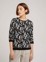 Sweatshirt mit Rippbündchen und Faltenlegung an den Ärmeln - Frauen - abstract print Sweatshirt mit Rippbündchen und Faltenlegung an den Ärmeln - Frauen - abstract print - 5 - TOM TAILOR Denim