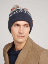 Strickmütze mit Wintermuster - Männer - ice blue off white navy design Strickmütze mit Wintermuster - Männer - ice blue off white navy design - 5 - TOM TAILOR