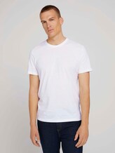 Basic t-shirt in a 3-pack - Men - White Basic t-shirt in a 3-pack - Men - White - 1 - TOM TAILOR