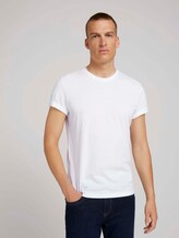 Basic t-shirt in a 3-pack - Men - White Basic t-shirt in a 3-pack - Men - White - 5 - TOM TAILOR