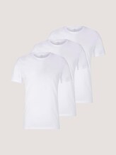Basic t-shirt in a 3-pack - Men - White Basic t-shirt in a 3-pack - Men - White - 7 - TOM TAILOR