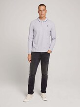 Langarm Poloshirt mit Stickerei - Männer - Light Stone Grey Melange Langarm Poloshirt mit Stickerei - Männer - Light Stone Grey Melange - 3 - TOM TAILOR