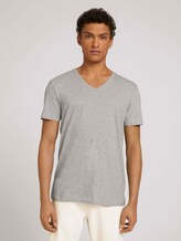 T-shirt in dubbelpak - Mannen - Middle Grey Melange T-shirt in dubbelpak - Mannen - Middle Grey Melange - 1 - TOM TAILOR Denim