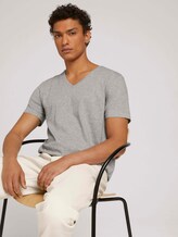 T-shirt in dubbelpak - Mannen - Middle Grey Melange T-shirt in dubbelpak - Mannen - Middle Grey Melange - 5 - TOM TAILOR Denim