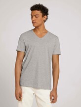 T-shirt in dubbelpak - Mannen - Middle Grey Melange T-shirt in dubbelpak - Mannen - Middle Grey Melange - 55 - TOM TAILOR Denim