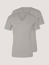 T-shirt in dubbelpak - Mannen - Middle Grey Melange T-shirt in dubbelpak - Mannen - Middle Grey Melange - 7 - TOM TAILOR Denim