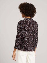 Gemustertes Henleyshirt - Frauen - black small dot design Gemustertes Henleyshirt - Frauen - black small dot design - 2 - TOM TAILOR