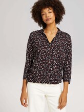 Gemustertes Henleyshirt - Frauen - black small dot design Gemustertes Henleyshirt - Frauen - black small dot design - 5 - TOM TAILOR