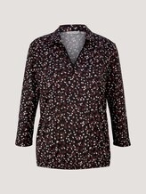 Gemustertes Henleyshirt - Frauen - black small dot design Gemustertes Henleyshirt - Frauen - black small dot design - 7 - TOM TAILOR