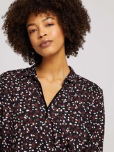 Gemustertes Henleyshirt - Frauen - black small dot design Gemustertes Henleyshirt - Frauen - black small dot design - 9 - TOM TAILOR