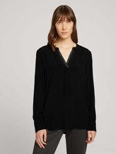 Tunikabluse mit Faltenlegung - Frauen - deep black Tunikabluse mit Faltenlegung - Frauen - deep black - 1 - TOM TAILOR