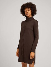 Strickkleid mit Zopfmuster - Frauen - java dark brown Strickkleid mit Zopfmuster - Frauen - java dark brown - 1 - TOM TAILOR