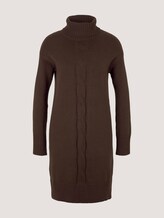 Strickkleid mit Zopfmuster - Frauen - java dark brown Strickkleid mit Zopfmuster - Frauen - java dark brown - 7 - TOM TAILOR