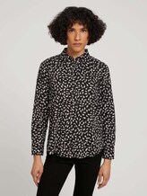 Gemusterte Hemdbluse - Frauen - black leaf design Gemusterte Hemdbluse - Frauen - black leaf design - 1 - TOM TAILOR