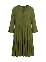 TOM TAILOR DENIM Damen Kleid mit Volants, grün, Gr. M