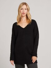 Pullover mit V-Ausschnitt - Frauen - deep black Pullover mit V-Ausschnitt - Frauen - deep black - 1 - TOM TAILOR Denim