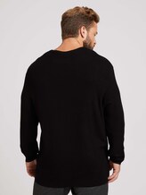 Strukturierter Pullover mit LENZING™ ECOVERO™ - Männer - Black Strukturierter Pullover mit LENZING™ ECOVERO™ - Männer - Black - 2 - Men Plus