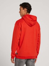 Hoodie mit Bio-Baumwolle - Männer - blood orange Hoodie mit Bio-Baumwolle - Männer - blood orange - 2 - TOM TAILOR Denim