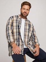 kariertes Hemd - Männer - cognac navy check kariertes Hemd - Männer - cognac navy check - 5 - Men Plus