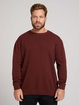 Strukturierter Pullover mit Bio-Baumwolle - Männer - Decadent Bordeaux Strukturierter Pullover mit Bio-Baumwolle - Männer - Decadent Bordeaux - 1 - Men Plus