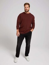 Strukturierter Pullover mit Bio-Baumwolle - Männer - Decadent Bordeaux Strukturierter Pullover mit Bio-Baumwolle - Männer - Decadent Bordeaux - 3 - Men Plus
