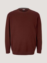Strukturierter Pullover mit Bio-Baumwolle - Männer - Decadent Bordeaux Strukturierter Pullover mit Bio-Baumwolle - Männer - Decadent Bordeaux - 7 - Men Plus