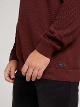 Strukturierter Pullover mit Bio-Baumwolle - Männer - Decadent Bordeaux Strukturierter Pullover mit Bio-Baumwolle - Männer - Decadent Bordeaux - 9 - Men Plus