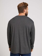 Langarmshirt in Melange-Optik - Männer - offwhite black grindle Langarmshirt in Melange-Optik - Männer - offwhite black grindle - 2 - Men Plus