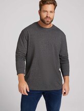 Langarmshirt in Melange-Optik - Männer - offwhite black grindle Langarmshirt in Melange-Optik - Männer - offwhite black grindle - 5 - Men Plus