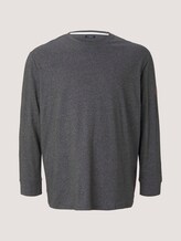 Langarmshirt in Melange-Optik - Männer - offwhite black grindle Langarmshirt in Melange-Optik - Männer - offwhite black grindle - 7 - Men Plus