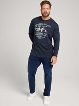 Langarmshirt mit Print - Männer - Sky Captain Blue Langarmshirt mit Print - Männer - Sky Captain Blue - 3 - Men Plus