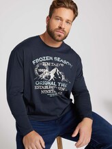 Langarmshirt mit Print - Männer - Sky Captain Blue Langarmshirt mit Print - Männer - Sky Captain Blue - 5 - Men Plus